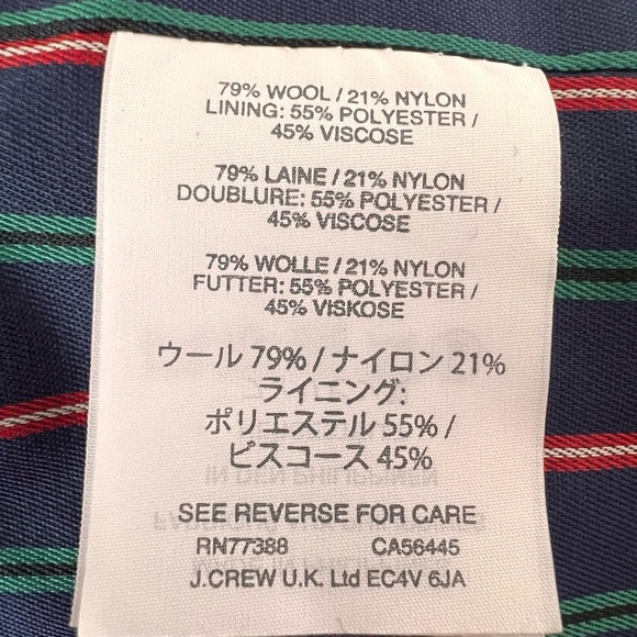 NEW J.CREW ZIPPED COAT IN STADIUM-CLOTH DARK NAVY GOLD ZIPPER MSRP$ 365 SIZE 000 - Picture 8 of 8